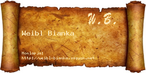 Weibl Bianka névjegykártya